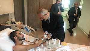 Büyükgöz, gazimizi bağrına bastı