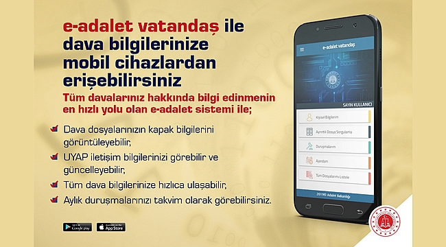 Dava bilgileri cebe taşındı