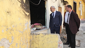 Evi yanan aileye Büyükgöz sahip çıktı