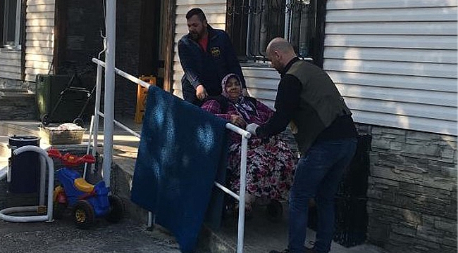 Hastanede kalan teyzeye Büyükşehir yardımı