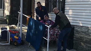 Hastanede kalan teyzeye Büyükşehir yardımı