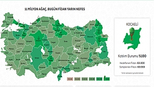 Kocaeli'nde fidanların tümü sahiplenildi