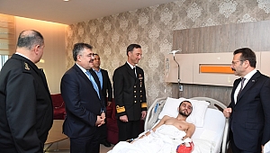 Vali Aksoy ve komutanlardan Gazi Ural’a moral ziyareti