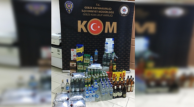 Gebze'den kaçak içki fışkırıyor