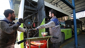 Otobüslerin kış bakımı tamamlandı