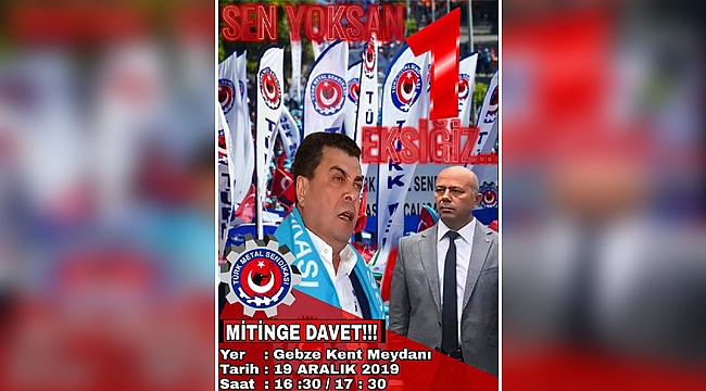 Türk Metal Gebze'de miting yapacak