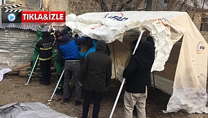 Büyükşehir'in o ekibi Elazığ'da çadır kurdu