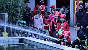 Geleceğin itfaiyecileri eğitim aldı