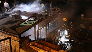 Balıkçı barınağında yangın çıktı