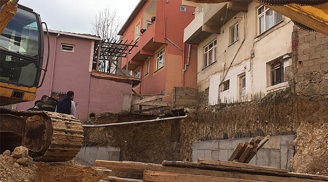 Darıca'da toprak kayması; 1 yaralı