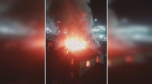Dilovası'ndaki tren istasyonunda korkutan yangın