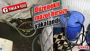 Düzenekli mazot hırsızı yakalandı