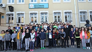 Güler ve Büyükgöz, Beylikbağı Ortaokulu’na gitti