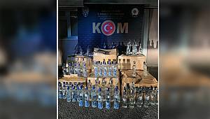 480 şişe kaçak içki ele geçirildi