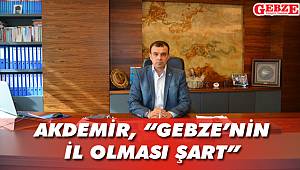 Akdemir, “Gebze’nin il olması şart”