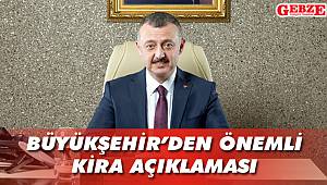 Büyükşehir'den önemli kira açıklaması