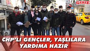  CHP'li gençler yaşlılara yardıma hazır