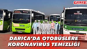 Darıca'da otobüslere Koronavirüs temizliği