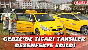 Gebze’de ticari taksiler dezenfekte edildi