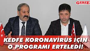 KEDFE Koronavirüs için o programı erteledi!