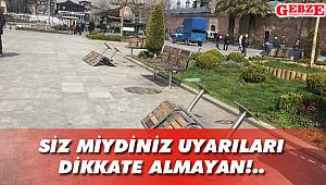 Gebze Meydanı'ndaki banklar söküldü 