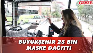 Büyükşehir 25 bin maske dağıttı	