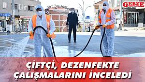 Çiftçi, dezenfekte çalışmalarını inceledi