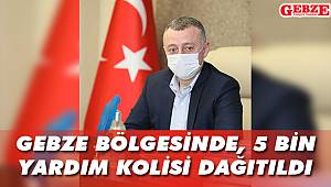 Gebze bölgesinde 5 bin yardım kolisi dağıtıldı