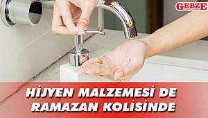 Hijyen malzemesi de Ramazan kolisinde