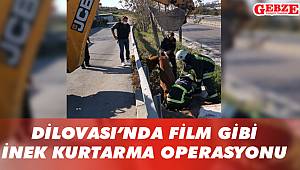 Kepçeyle düştüğü çukurdan kurtarıldı