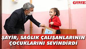 Şayir, sağlık çalışanlarının çocuklarını sevindirdi