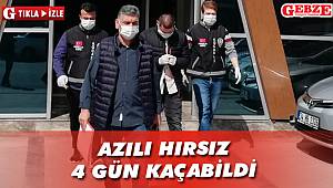 Azılı hırsız 4 gün kaçabildi