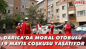 Darıca'da moral otobüsü, 19 Mayıs coşkusu yaşatıyor