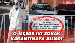  O ilçede iki sokak karantinaya alındı