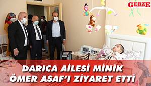 Darıca ailesi minik Ömer Asaf’ı ziyaret etti