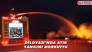 Dilovası'nda atık yangını korkuttu