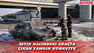 Gebze'de araç yangını