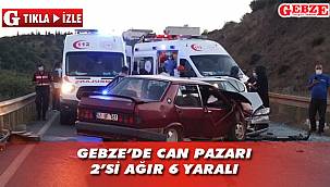 Gebze’de iki otomobil çarpıştı