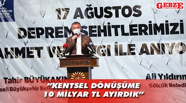 Büyükakın, deprem anmasında konuştu