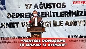 Büyükakın, deprem anmasında konuştu