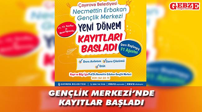 Çayırovalı gençler, bu haber sizin için