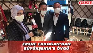 Erdoğan, Büyükşehir'in kültür çadırını gezdi