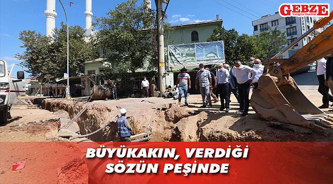 Gebze’de çelik boru deplase çalışmasını inceledi