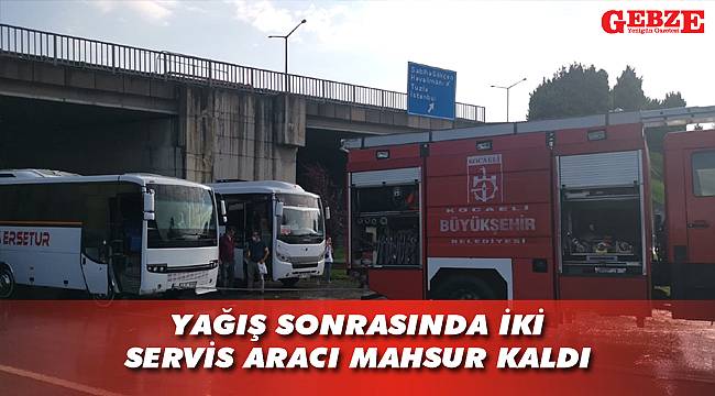 Gebze'de sağanak etkili oldu