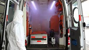 Hasta nakil ambulansları dezenfekte ediliyor