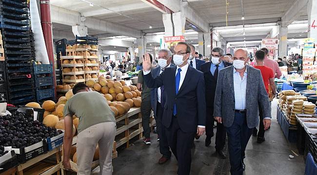 Vali Yavuz, kent merkezinde denetime çıktı