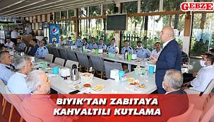 Bıyık’tan zabıtaya kahvaltılı kutlama