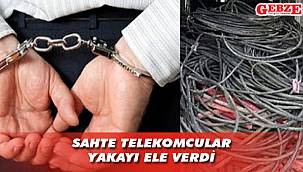 Çayırova'da kablo hırsızlığı yapmışlar