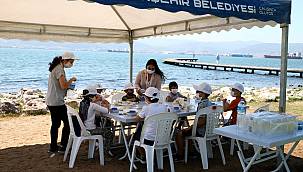 Çocuklar doğayla iç içe bilim öğreniyor