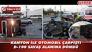 Gebze'de korkunç kaza; 2 yaralı